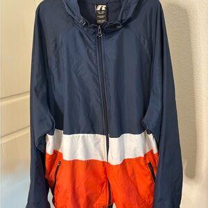 Russell Athletic Navy Mesh Jacket with Black Tag